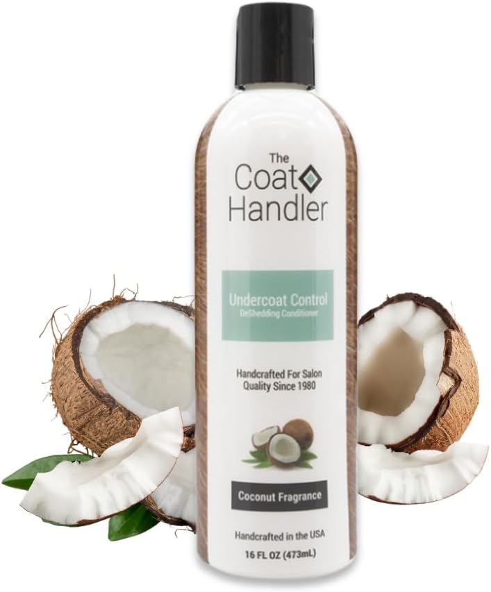 The Coat Handler Undercoat Control Deshedding Dog Conditioner Coconut Milk Fragrance, 16 oz - Combats and Reduces Shedding, Undercoat Removal, Fights Excessive Hair Shed, Omega 3 and 6 Rich, USA Made - Image 1